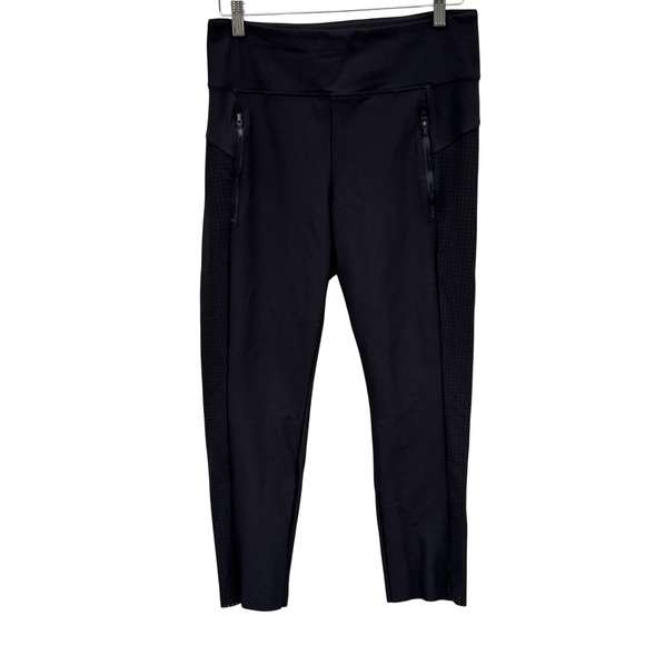 Athleta Pants - Athleta Stellar Tight Slim Leggings Womens M Black EUC Perforated Zip Pocket